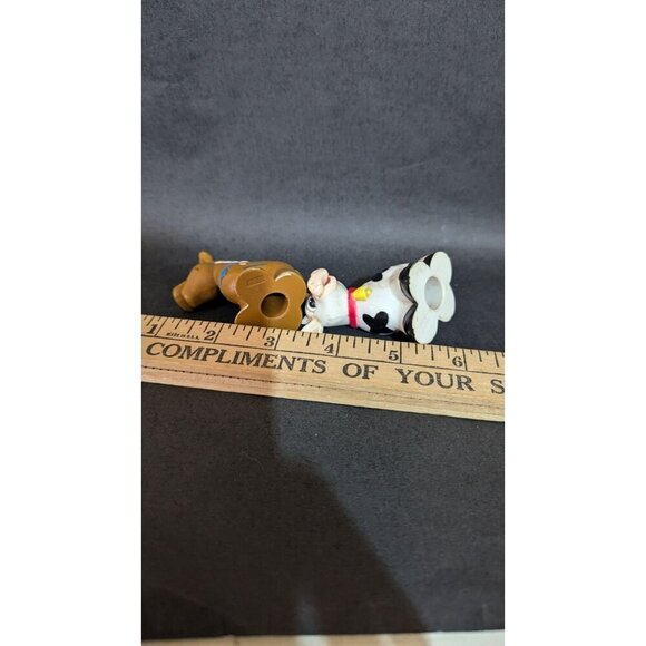 Brown & White Cow & Horse  farm  animal toy  Set Of 2  3.5: - Picture 8 of 8